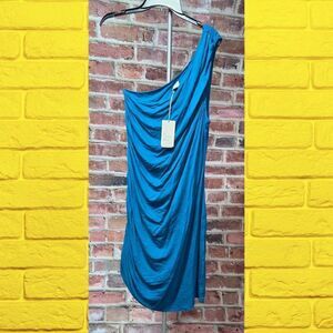 A New Day One-Shoulder Ruched Mini Dress – Women’s Size XL – Teal